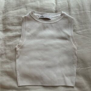 Zara White Tank Top